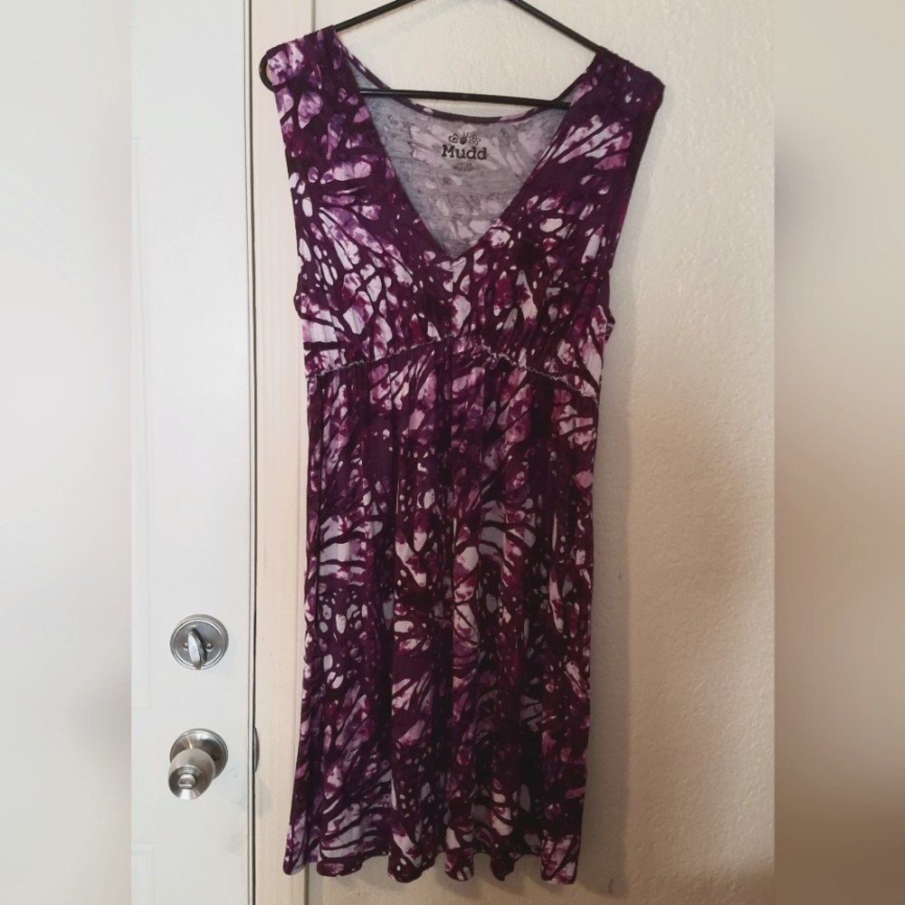 Mudd Purple Tye Dye Knit Sundress Size L NWOT